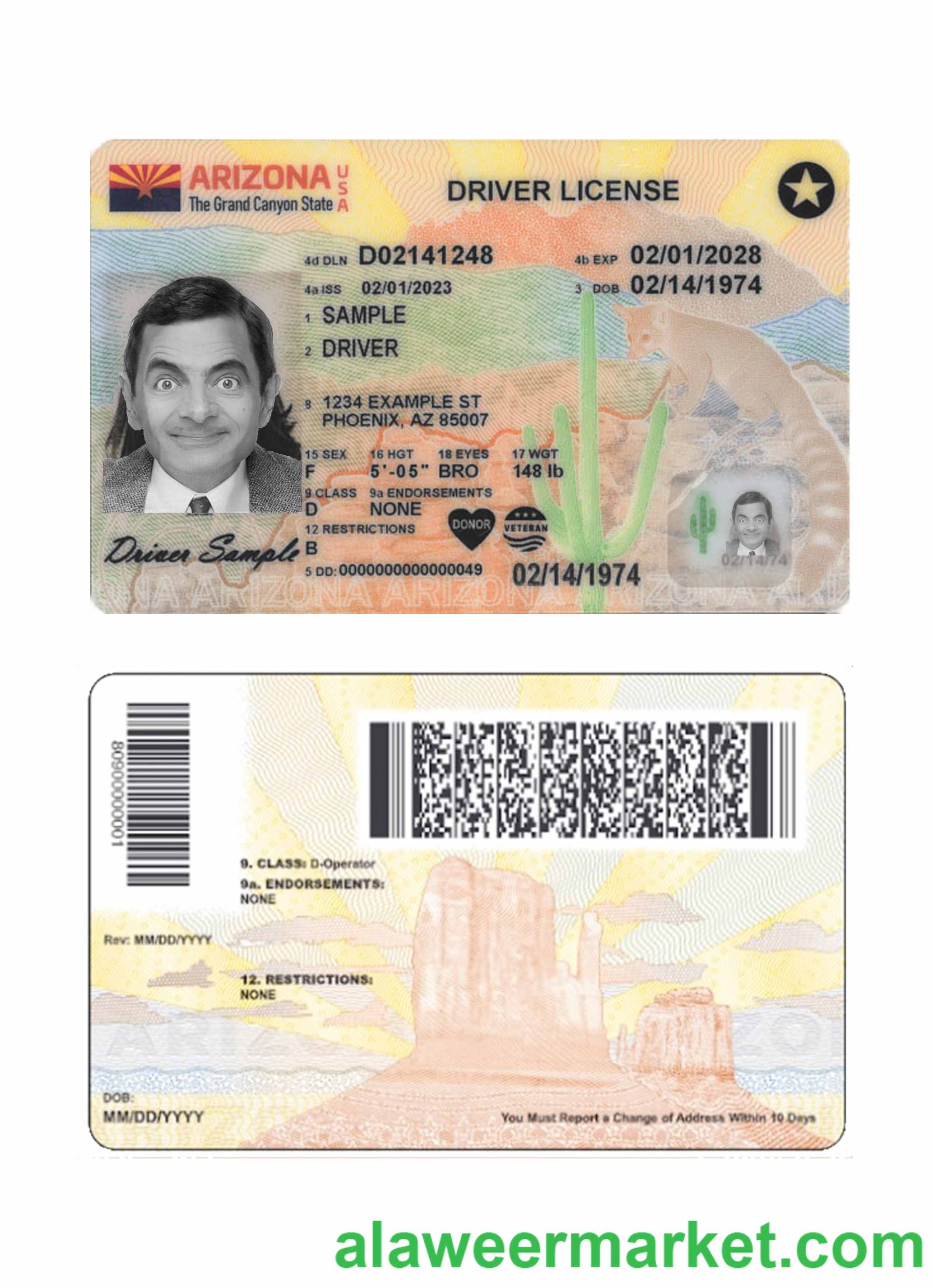 USA Arizona driving license 2023-present